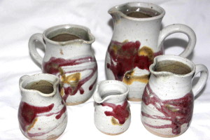 Alan-gaillard-irish-pottery-connemara-stoneware-jugs-copper-red-range