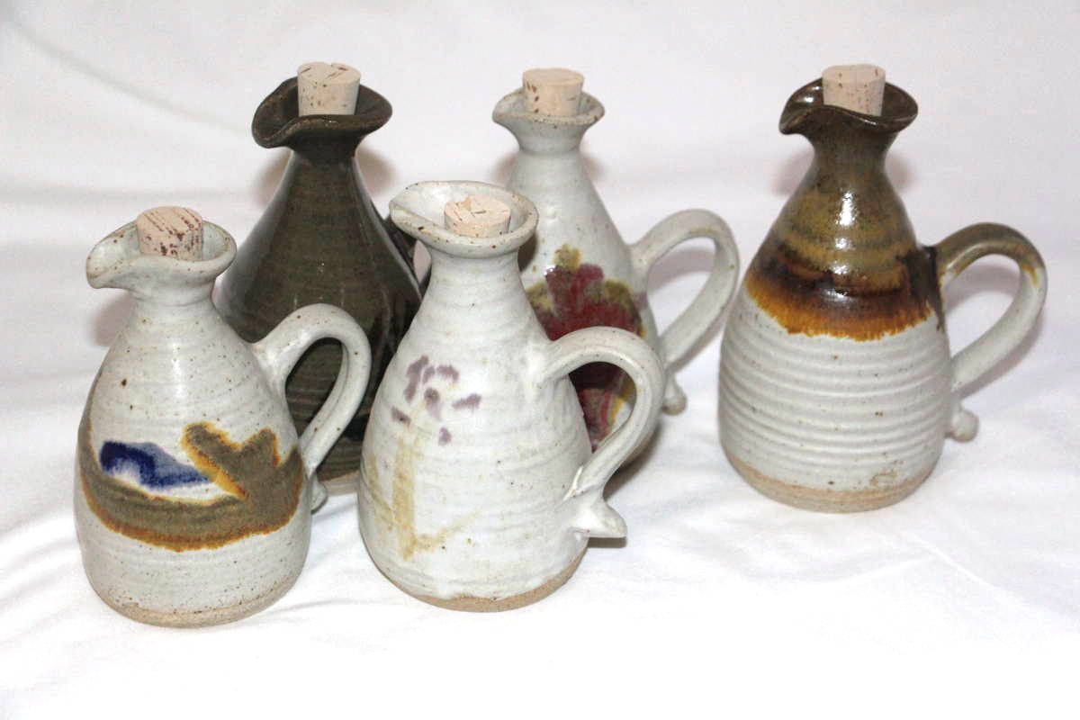 Alan-gaillard-irish-pottery-connemara-stoneware-oil-vinegar-bottles-misc