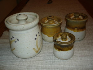 alan-gaillard-irish-pottery-connemara-stoneware-Lidded jars